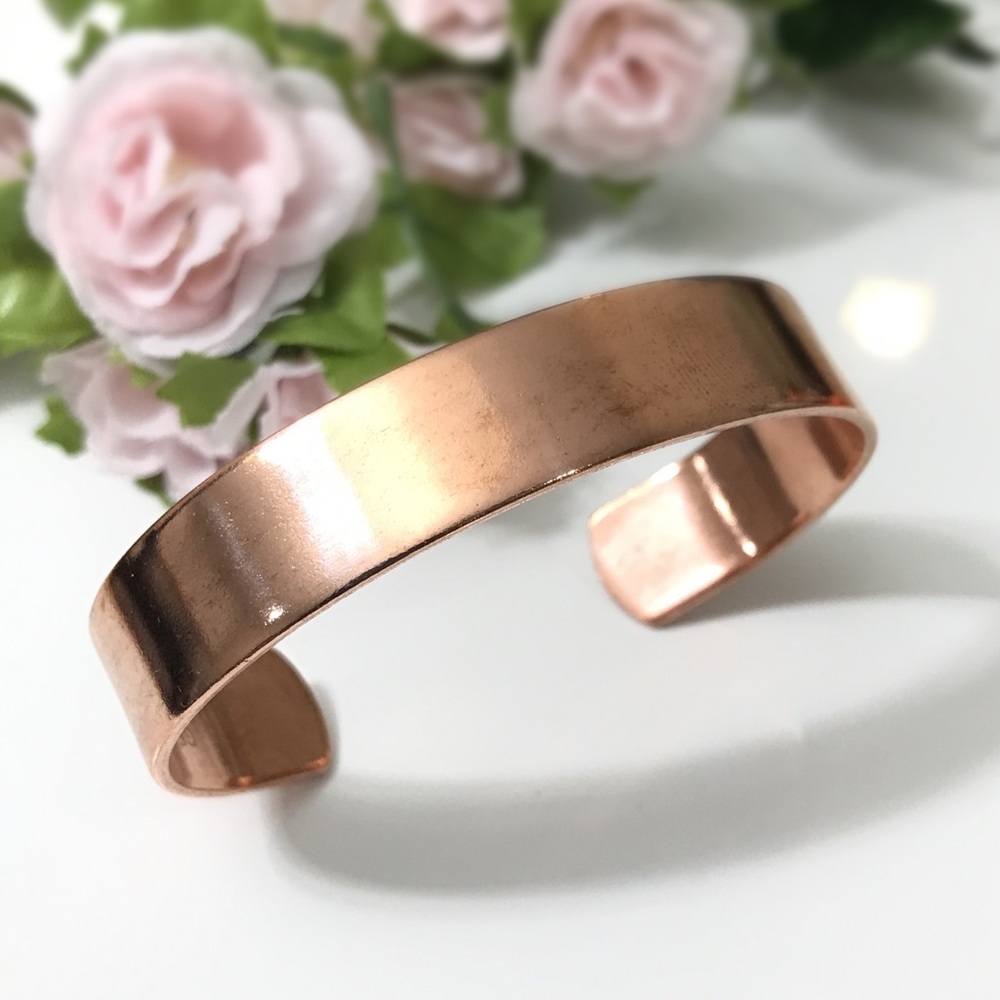 Smooth Copper Open Cuff Braceket